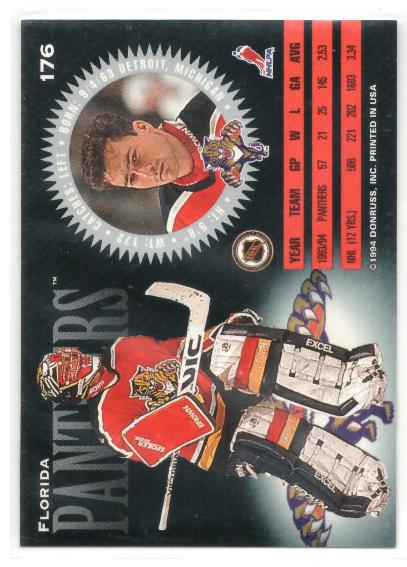 1994-95 Donruss #176 John Vanbiesbrouck - zadná strana