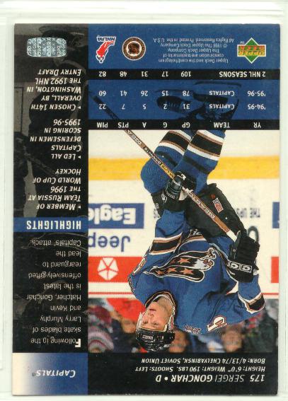 1996-97 Upper Deck #175 Sergei Gonchar - zadná strana