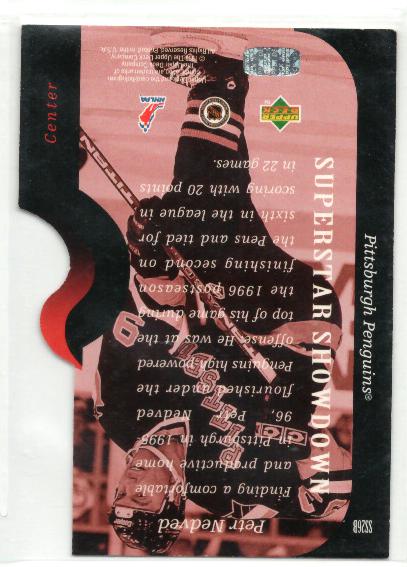 1996-97 Upper Deck Superstar Showdown #SS26B Petr Nedved - zadná strana